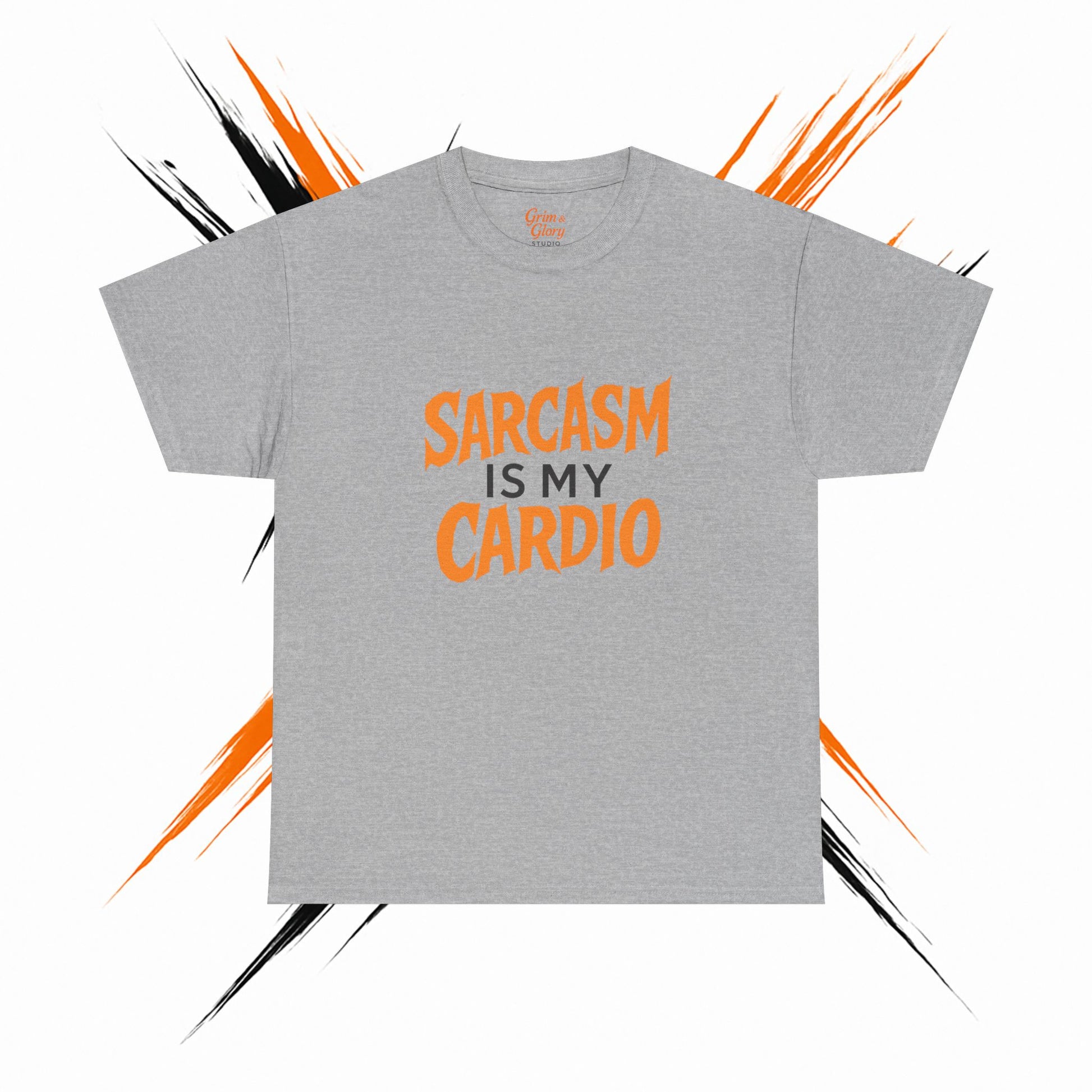 Sarcasm Is My Cardio T-Shirt – Dark Humor Tee, Witty Graphic Shirt, Unisex Casual Wear
