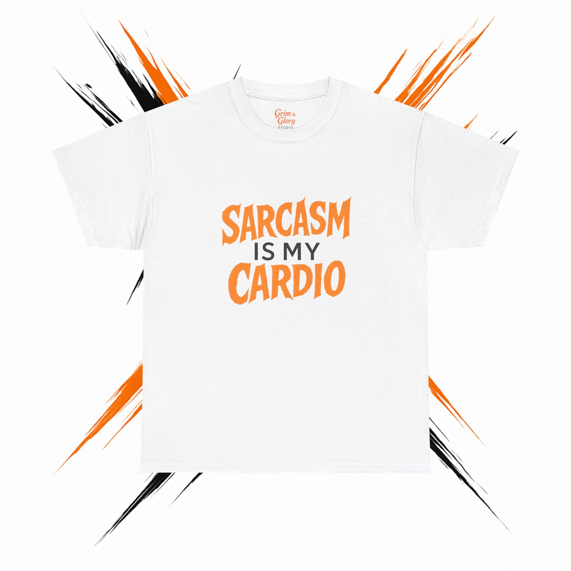 Sarcasm Is My Cardio T-Shirt – Dark Humor Tee, Witty Graphic Shirt, Unisex Casual Wear