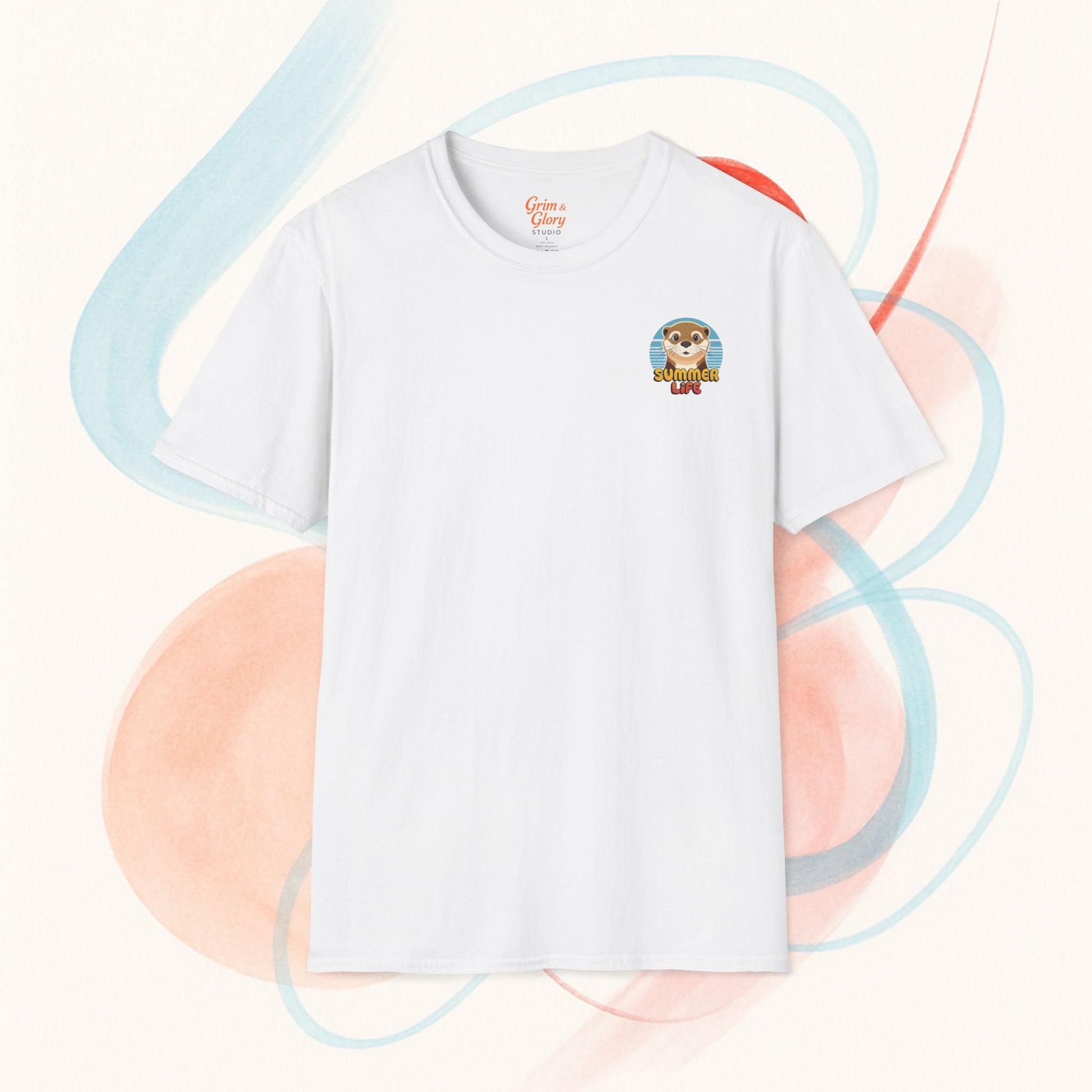 Cute Otter Graphic Tee – Softstyle T-Shirt, Animal Lover Shirt, Fun Summer Outfit