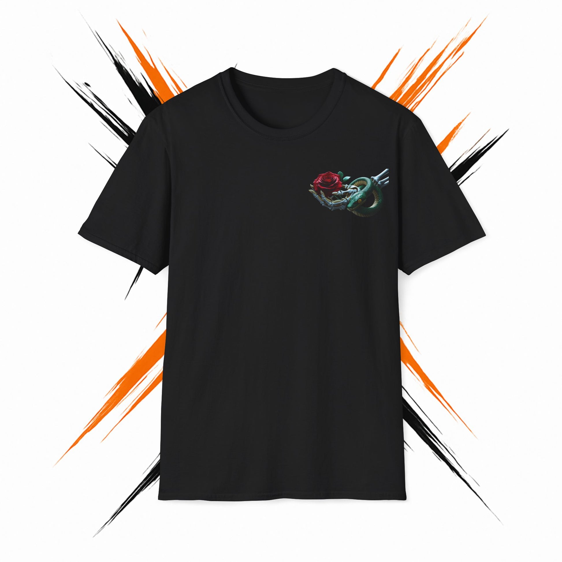 Rose Snake Floral Graphic T-Shirt, Cozy Everyday Wear, Summer Fashion Piece