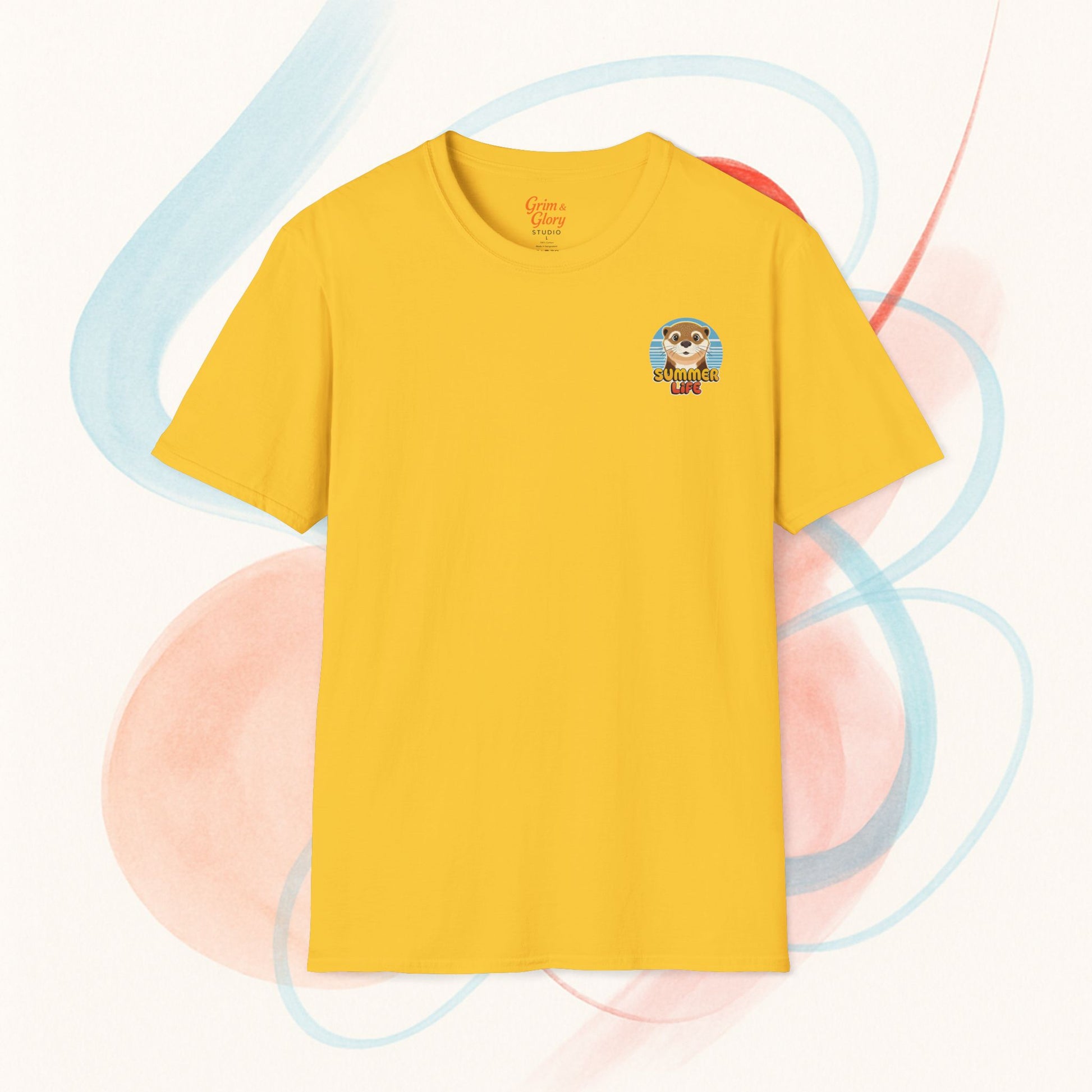 Cute Otter Graphic Tee – Softstyle T-Shirt, Animal Lover Shirt, Fun Summer Outfit