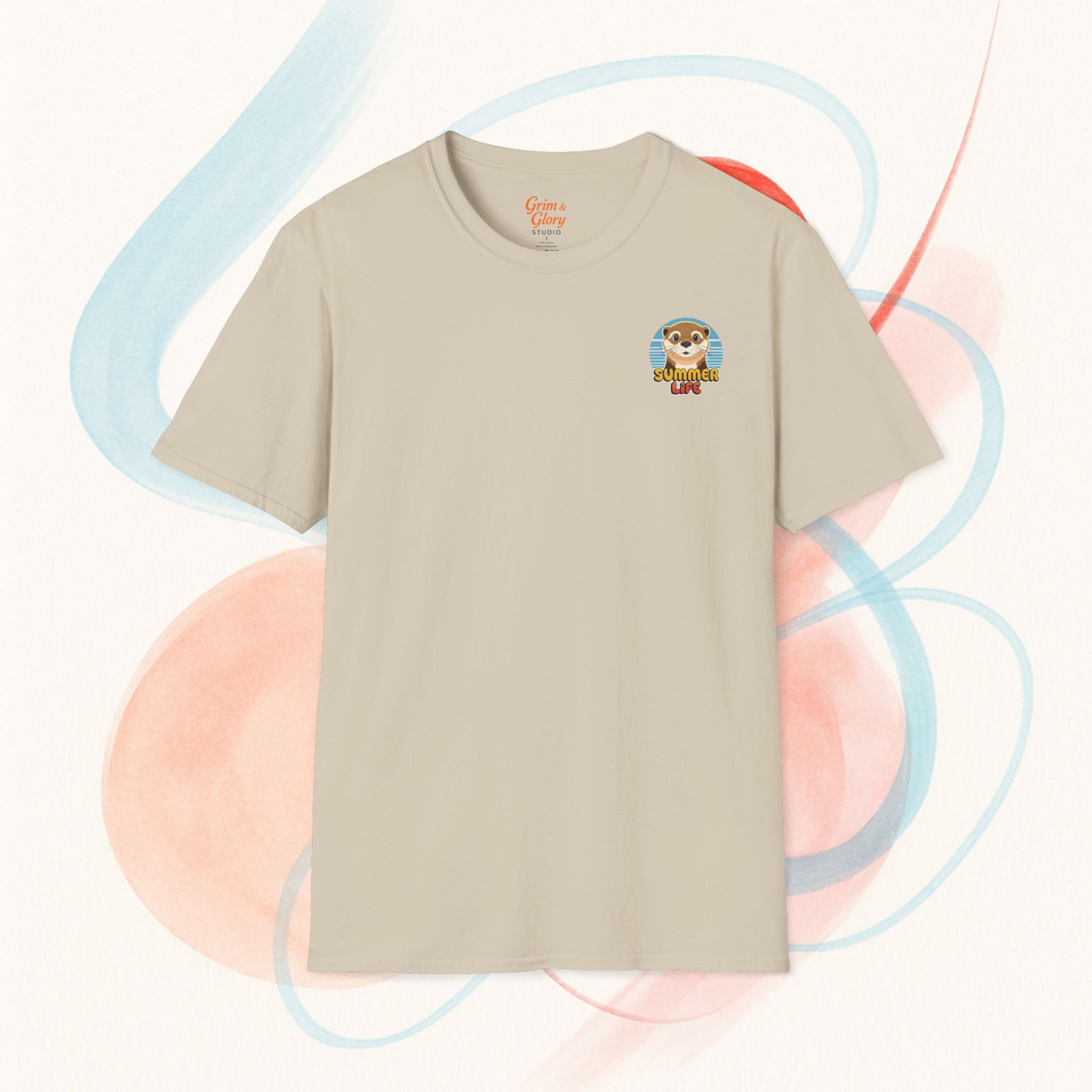 Cute Otter Graphic Tee – Softstyle T-Shirt, Animal Lover Shirt, Fun Summer Outfit