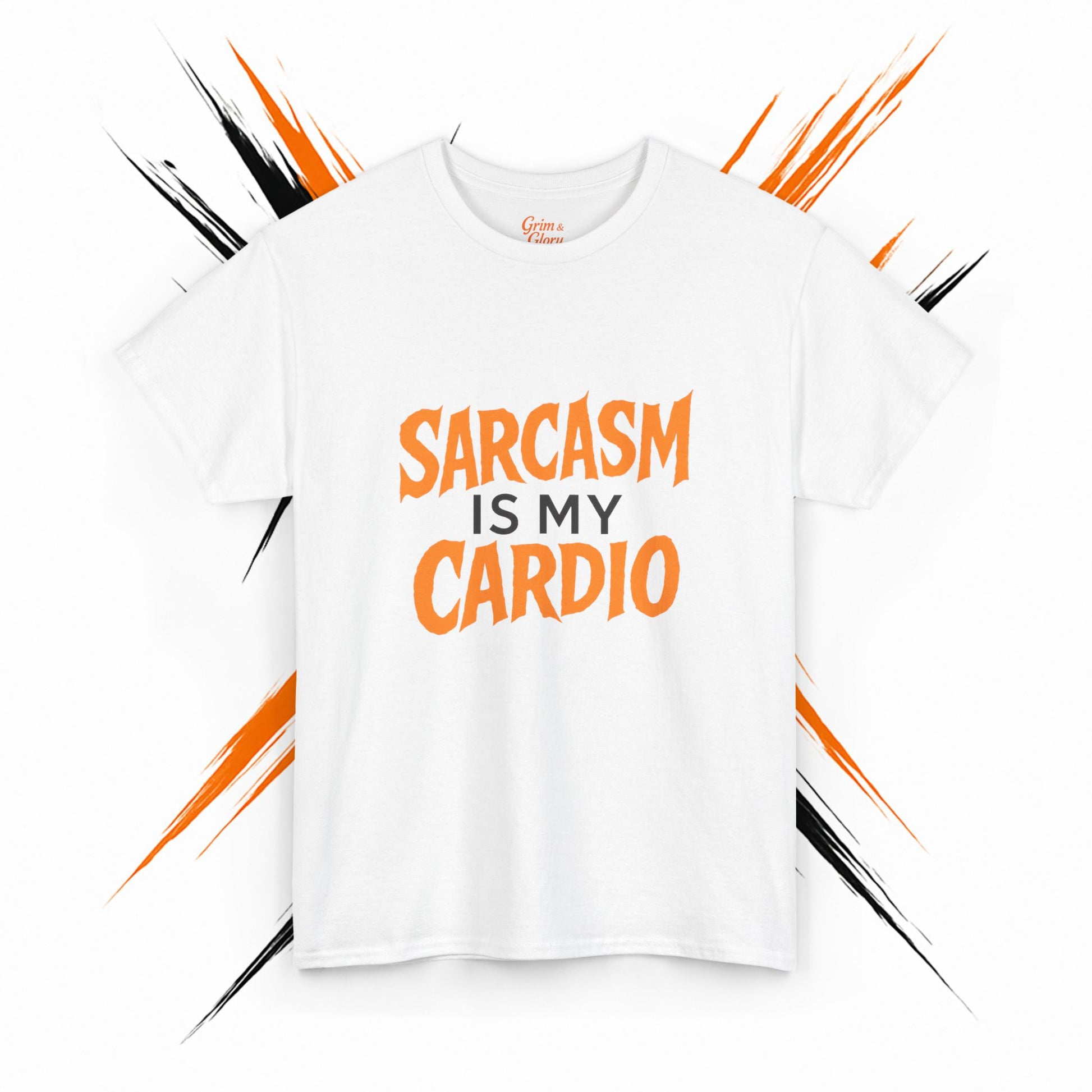 Sarcasm Is My Cardio T-Shirt – Dark Humor Tee, Witty Graphic Shirt, Unisex Casual Wear