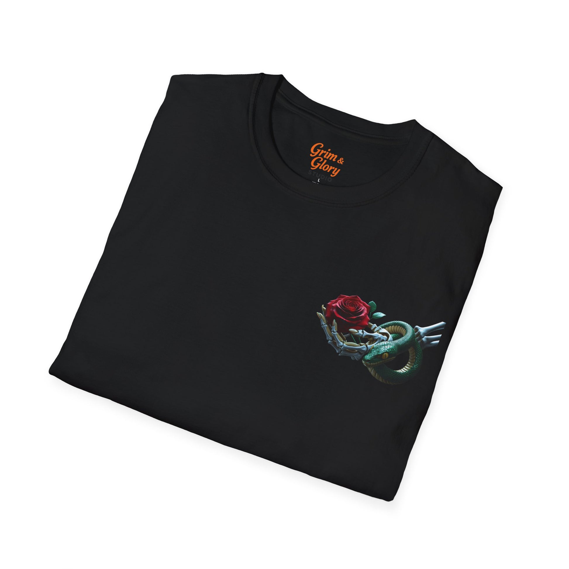 Rose Snake Floral Graphic T-Shirt, Cozy Everyday Wear, Summer Fashion Piece