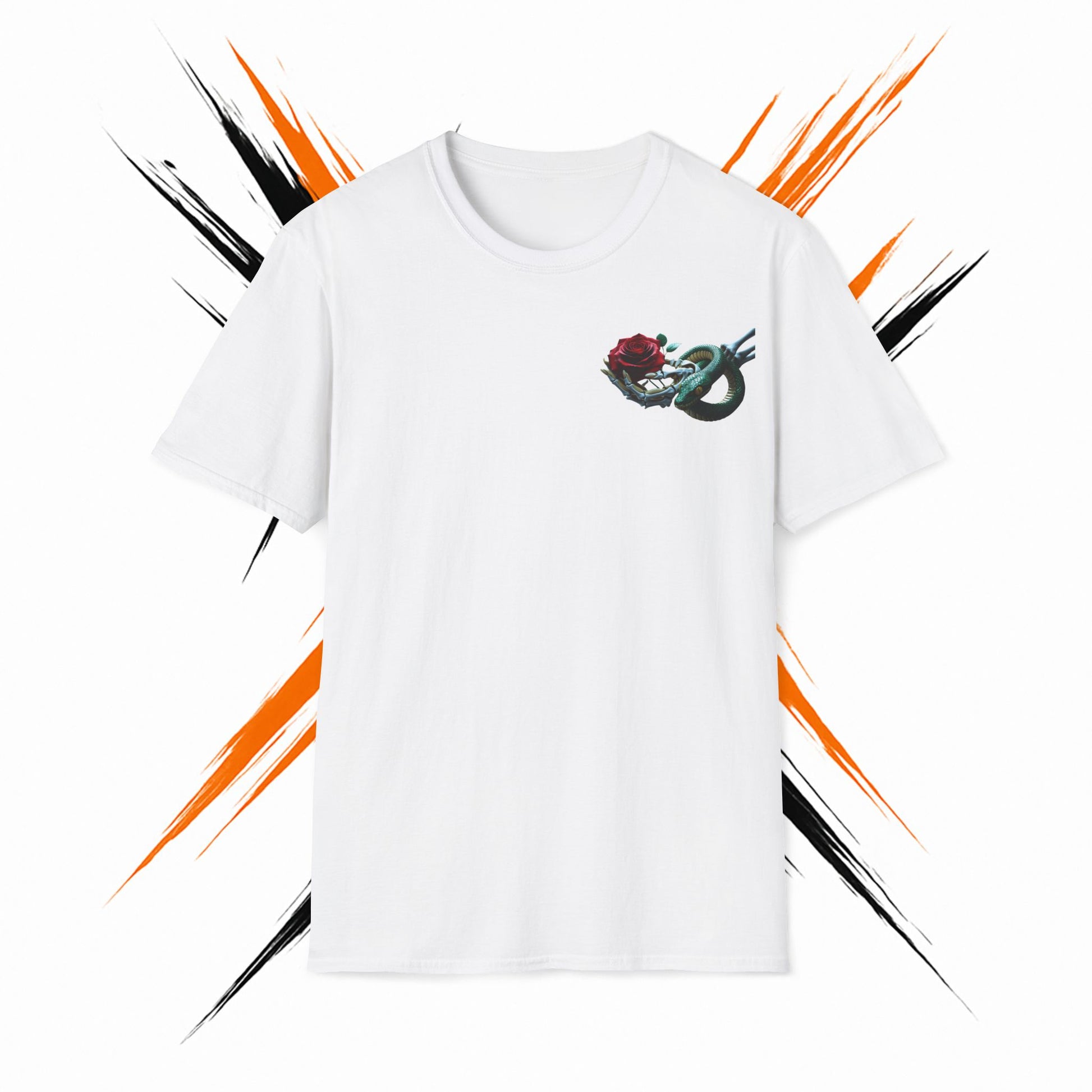 Rose Snake Floral Graphic T-Shirt, Cozy Everyday Wear, Summer Fashion Piece