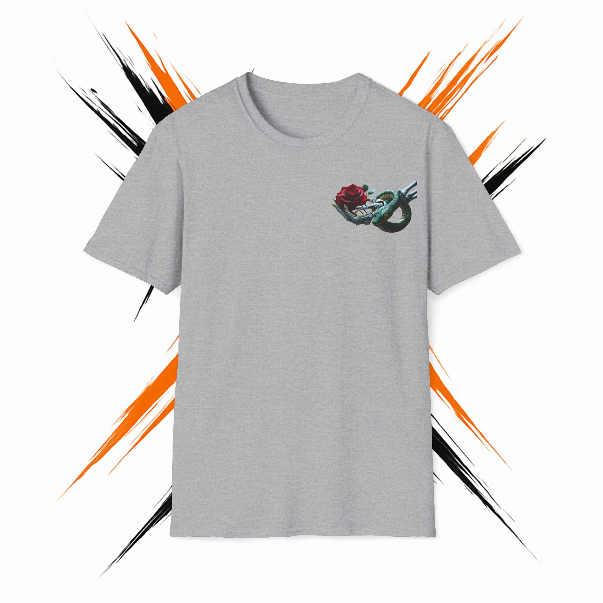 Rose Snake Floral Graphic T-Shirt, Cozy Everyday Wear, Summer Fashion Piece
