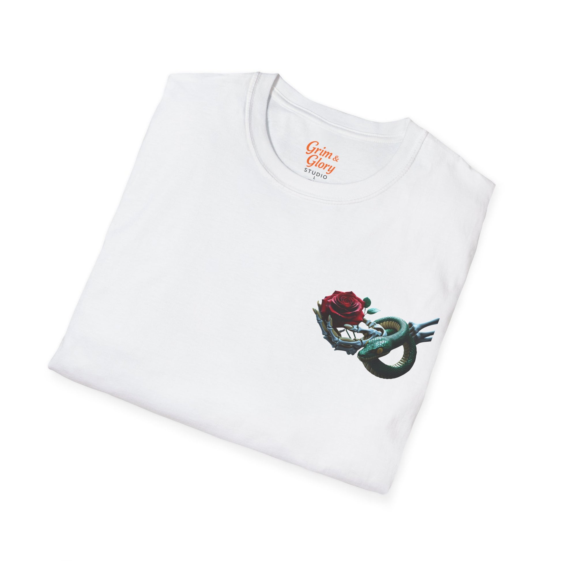 Rose Snake Floral Graphic T-Shirt, Cozy Everyday Wear, Summer Fashion Piece
