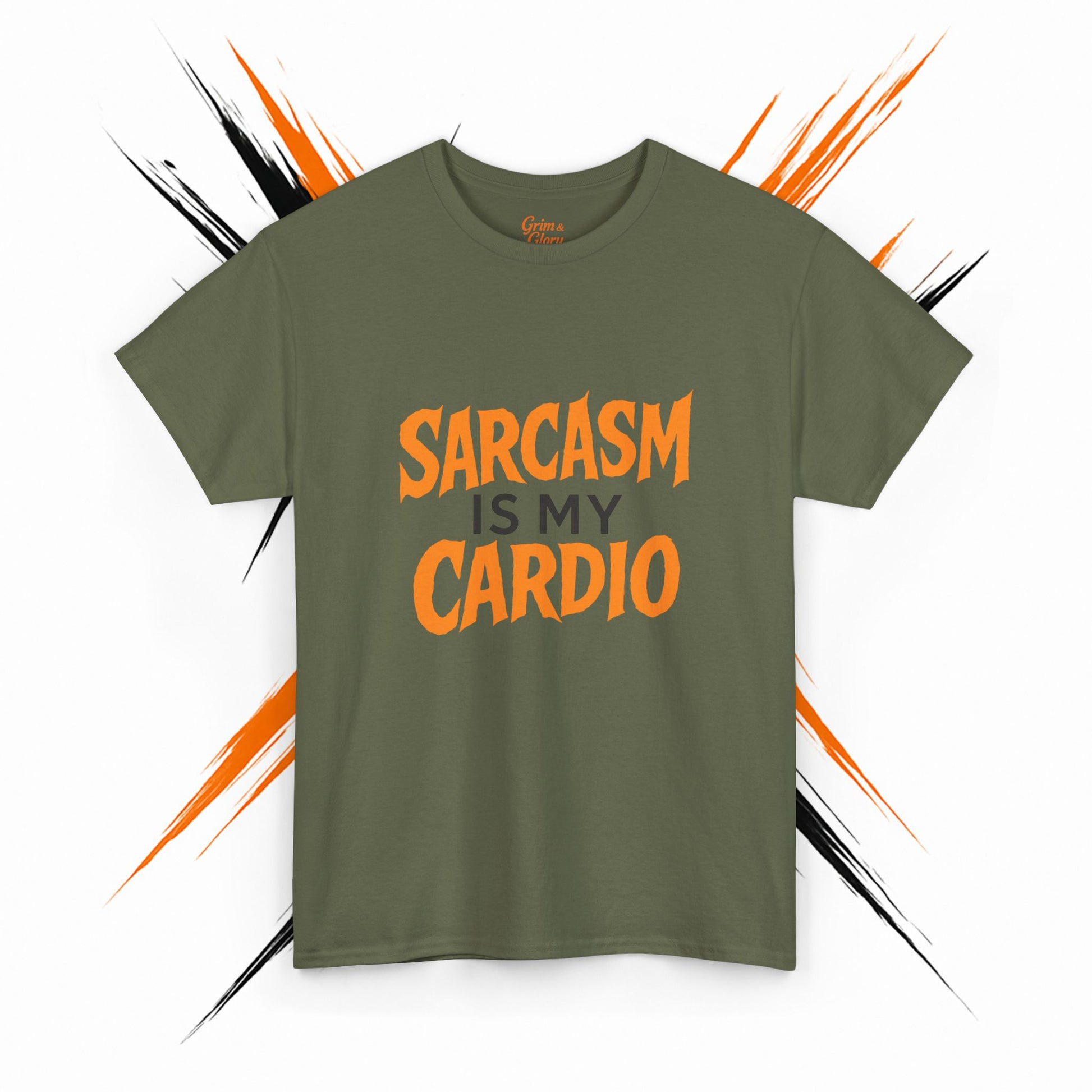 Sarcasm Is My Cardio T-Shirt – Dark Humor Tee, Witty Graphic Shirt, Unisex Casual Wear