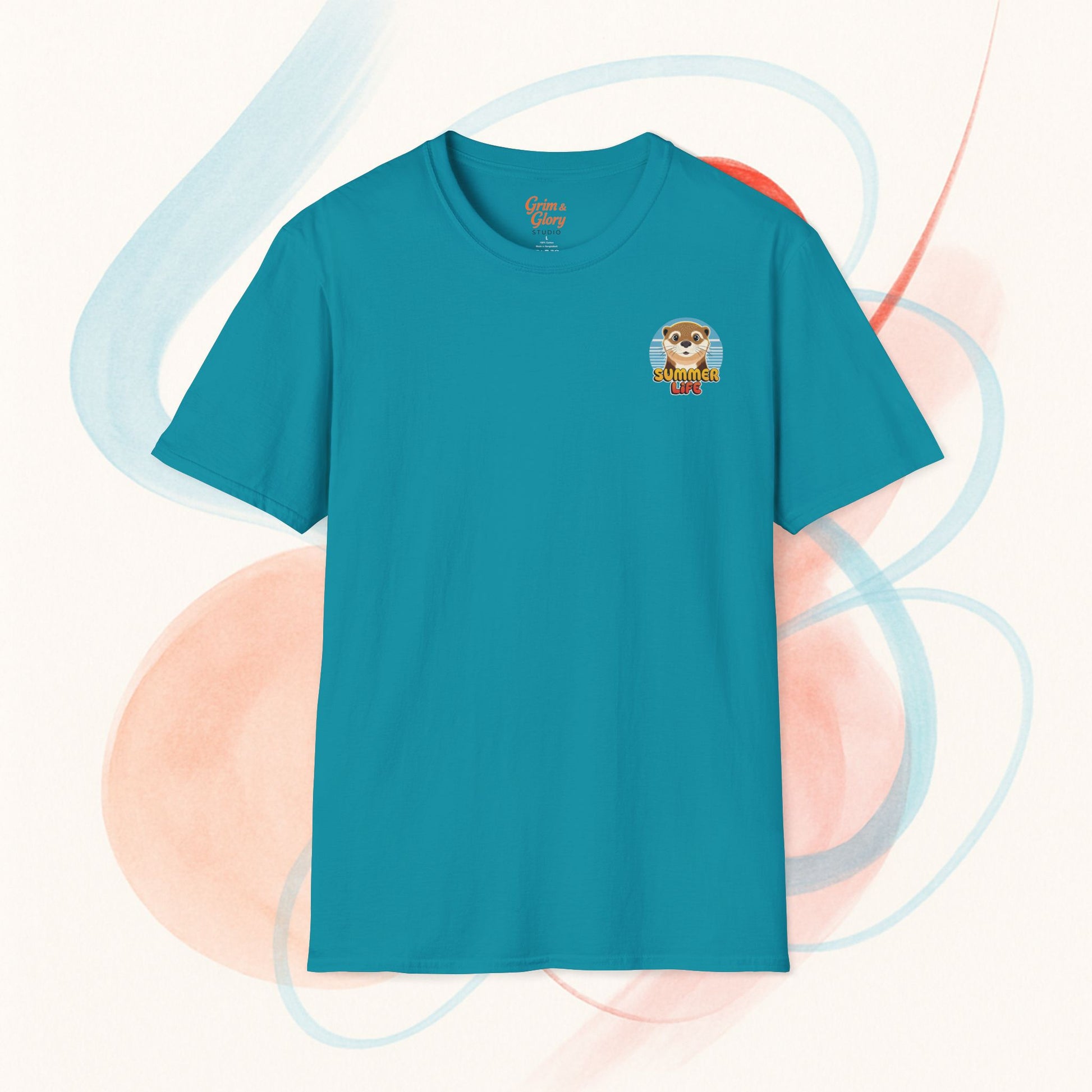 Cute Otter Graphic Tee – Softstyle T-Shirt, Animal Lover Shirt, Fun Summer Outfit
