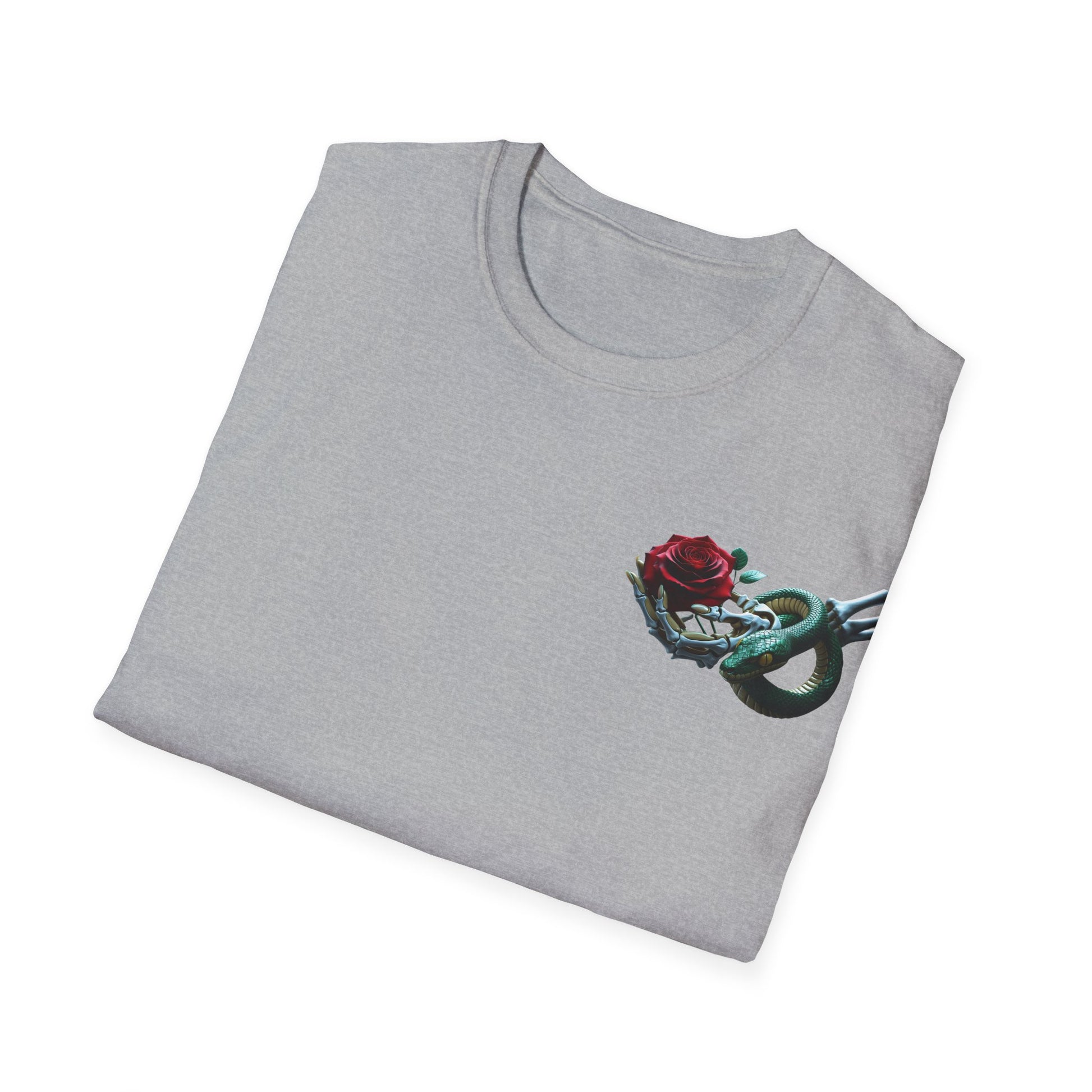 Rose Snake Floral Graphic T-Shirt, Cozy Everyday Wear, Summer Fashion Piece