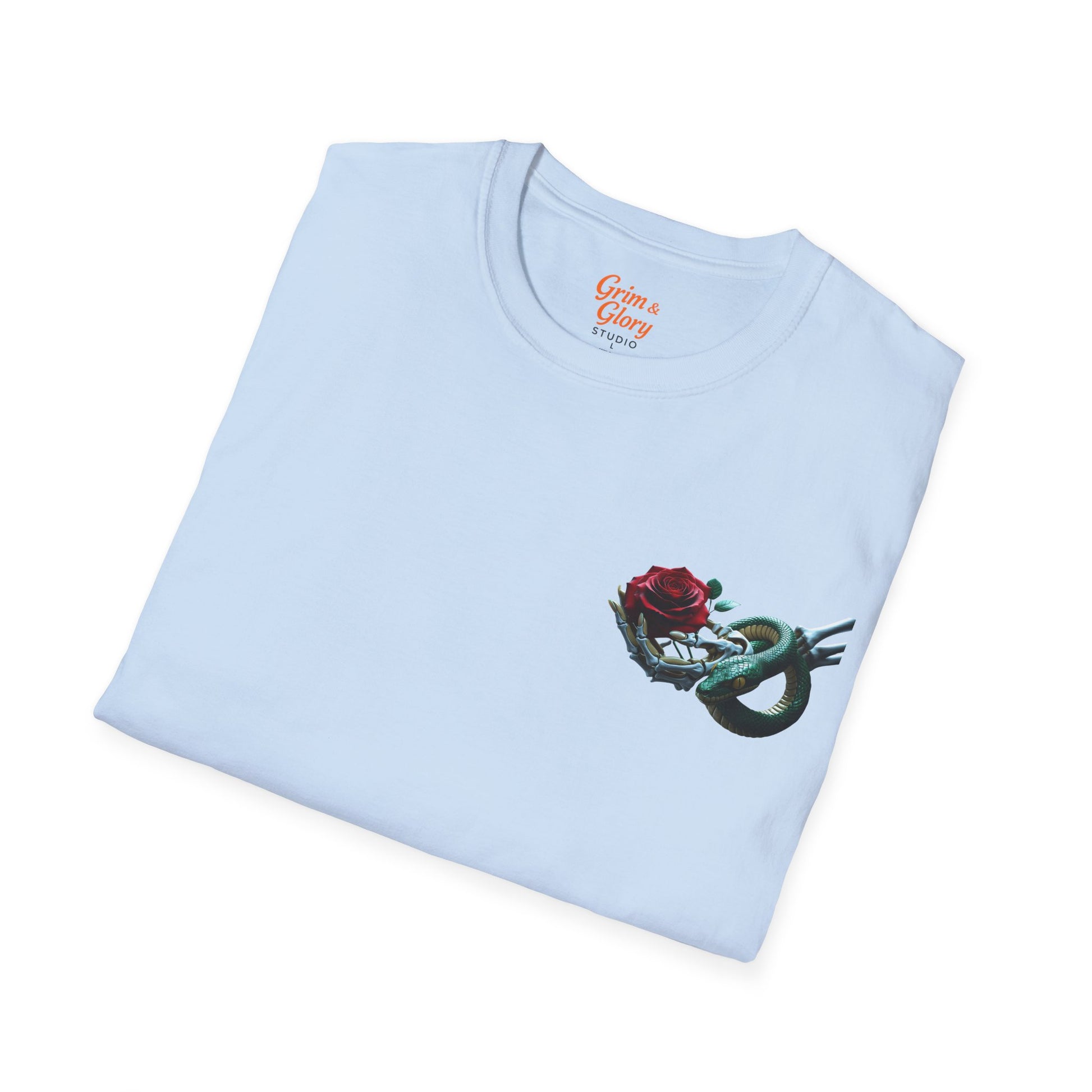 Rose Snake Floral Graphic T-Shirt, Cozy Everyday Wear, Summer Fashion Piece