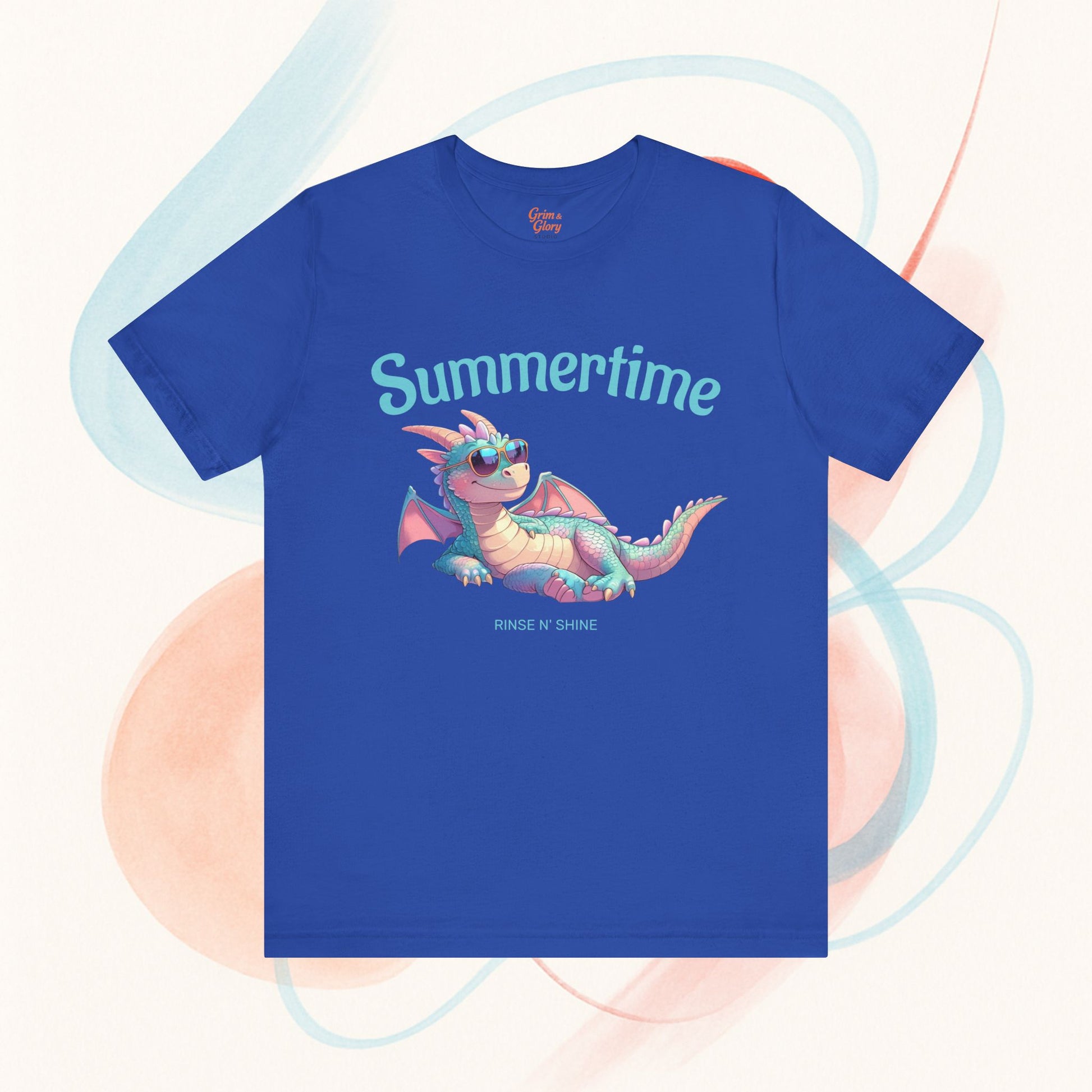 Cute Summer Dragon T-Shirt – Whimsical Fantasy Tee, Chill Vibes Gift for Dragon Fans
