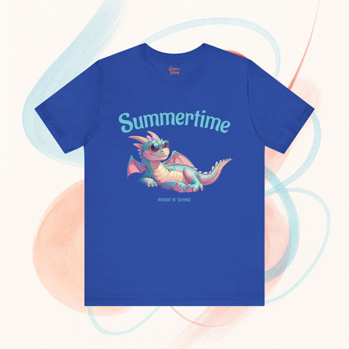 Cute Summer Dragon T-Shirt – Whimsical Fantasy Tee, Chill Vibes Gift for Dragon Fans