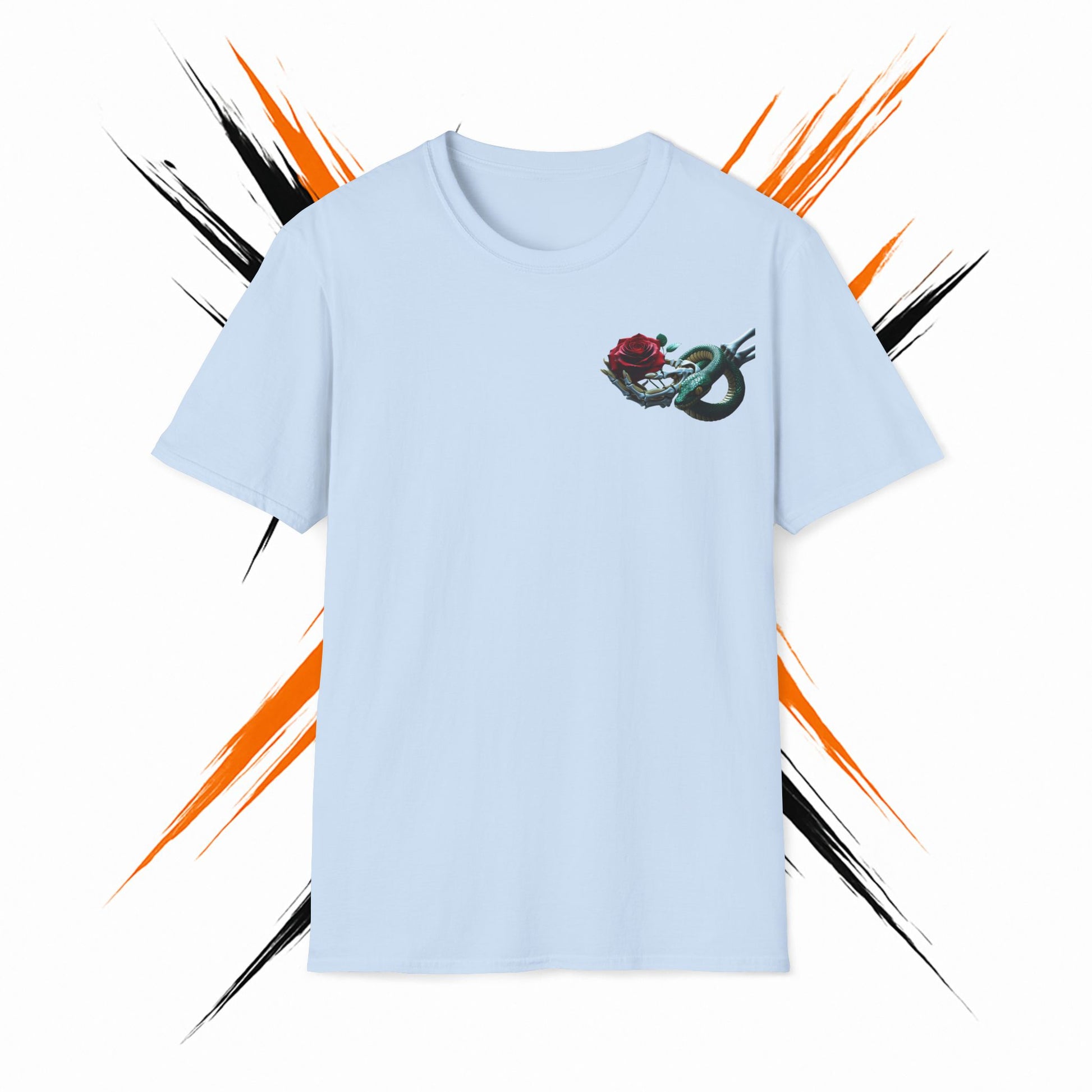Rose Snake Floral Graphic T-Shirt, Cozy Everyday Wear, Summer Fashion Piece